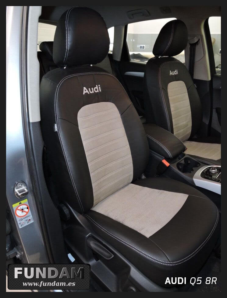 Fundas a medida de ecopiel y alcantara para asientos de Audi Q5 8R